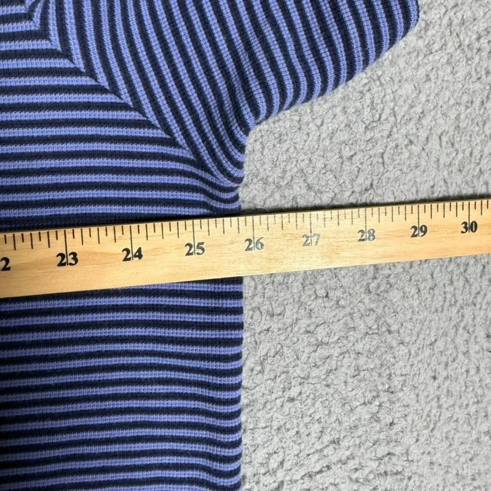 Polo Ralph Lauren Shirt Mens XXL Blue Striped Knit Sport Loop‎ Collar Preppy